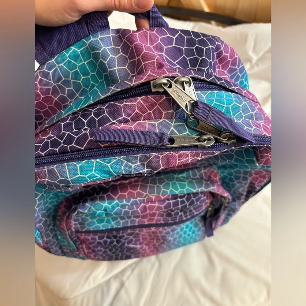Trans Jansport Purple Blue Teal Mermaid Backpack